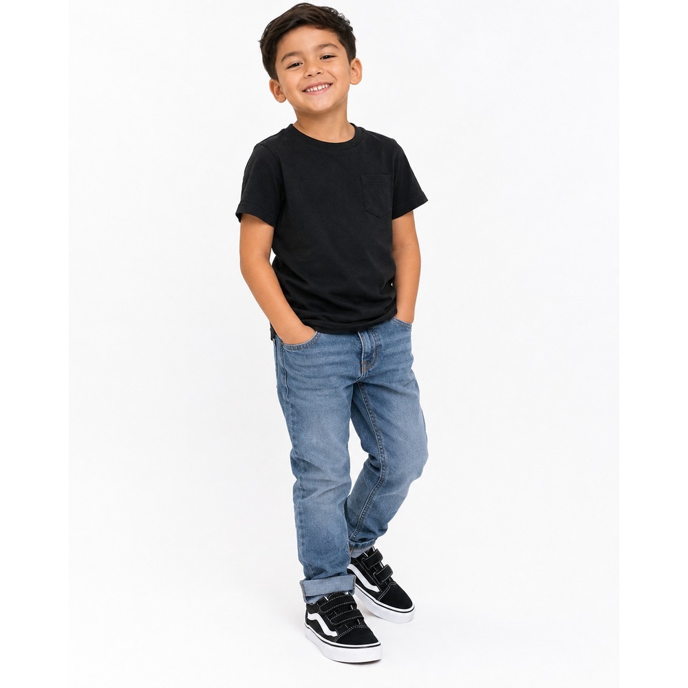 Vans Kids Black and White Low Top Sneakers